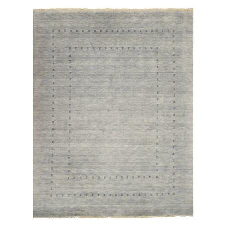 LORI BAFT Handmade Wool Gray Traditional Solid Rug LL4GY2X8